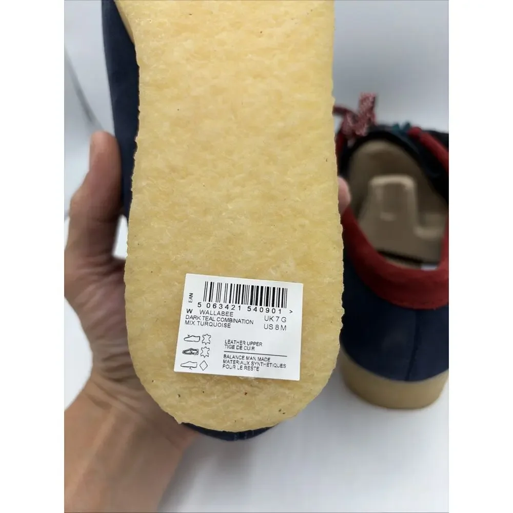 Clarks Wallabee Men’s Dark Teal Suede Oxfords & Lace Ups Casual Shoes Sz US 8